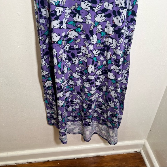 Lularoe Carly T-Shirt Dress Purple Mickey Mouse XS - Picture 3 of 9